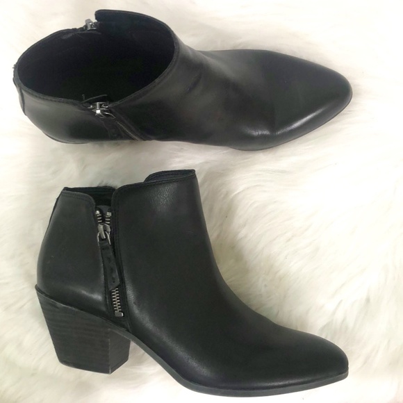 Frye Black Leather Judith Zip Bootie 3471738 Size 10 - Picture 3 of 10